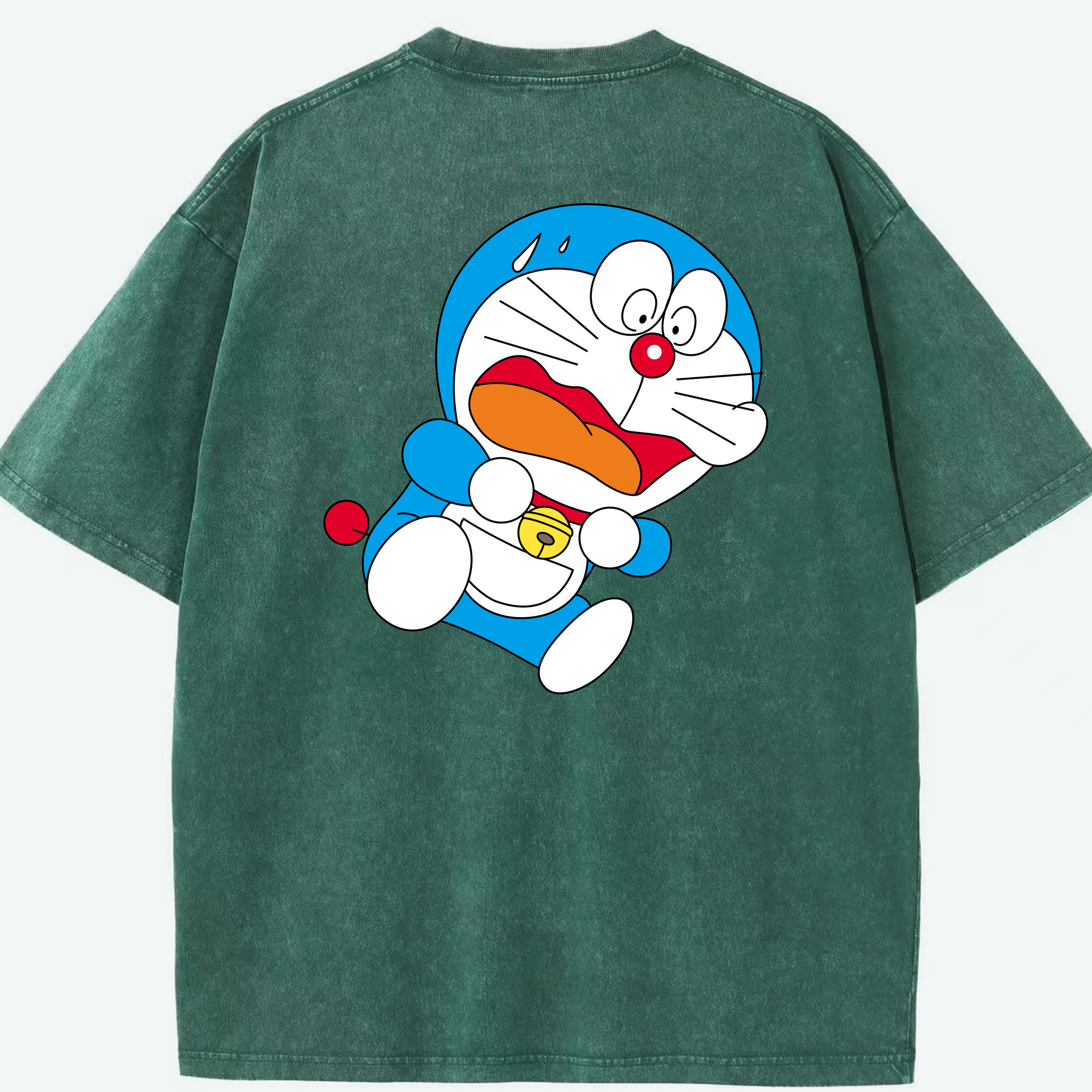 （画像用） ドラえもん Doraemon 綿100% ヴィンテージ風 半袖Tシャツ（背面プリント）